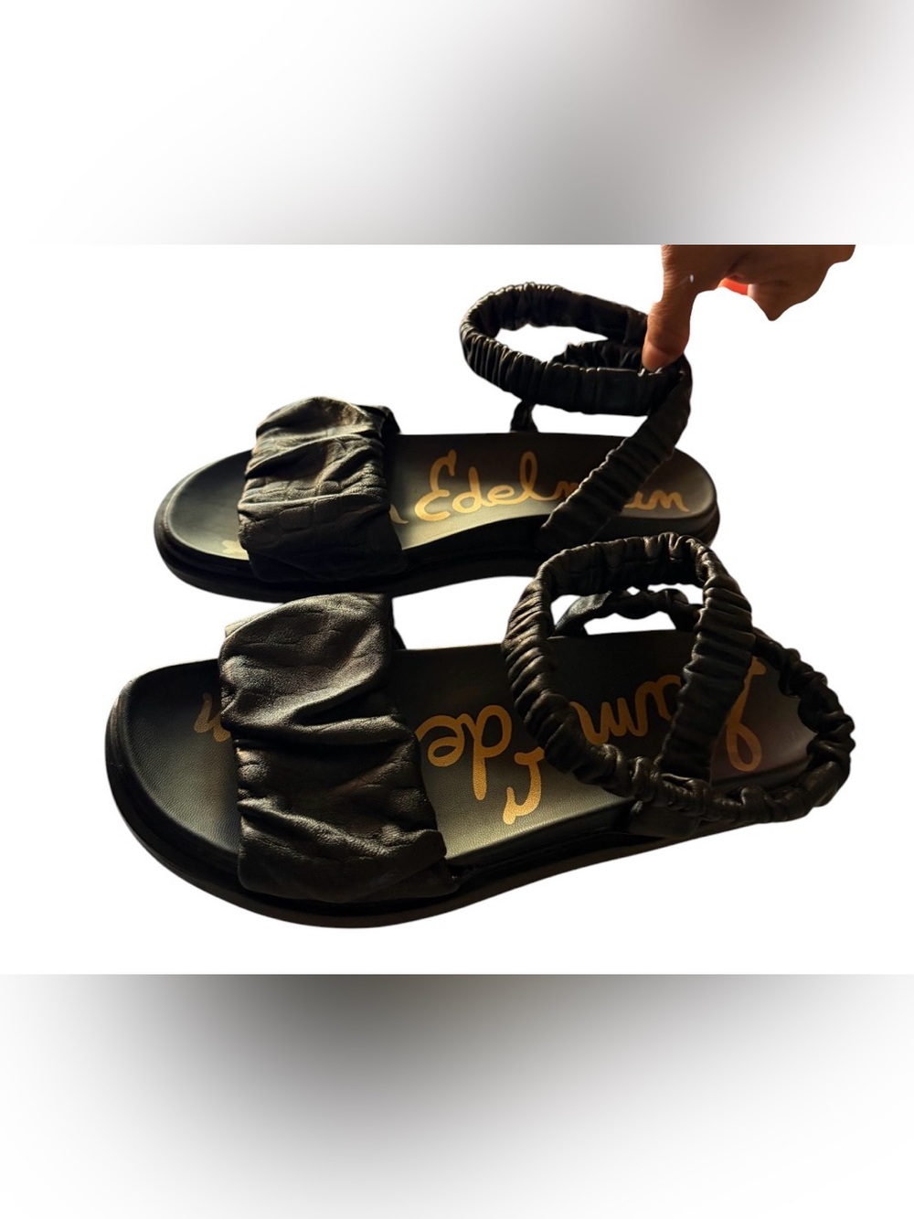 Woman’s Sandals Sam Edelman Velma Ruched Ankle Strap